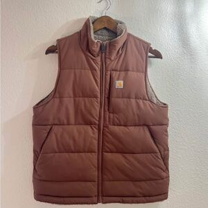 NWOT Carhartt Montana Reversible insulated vest in Nutmeg Women’s Medium